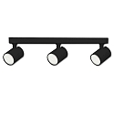 Lampada da parete e soffitto girevole GU10 IP20, Nero opaco dimmerabile