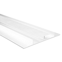 LED Trockenbau-Leuchtenprofil PLANAR, indirektes Licht, für 2 LED-Strips, Aluminium, 200cm, Weiß RAL 9003