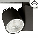 LED 3-phase track spot, 30-50 focusable, 35W, CRi >92, rotatable, 4000K 4500lm, matt black