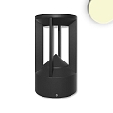 LED Pollerleuchte-4, IP54, 9W 3000K 330lm, Aluminium, sandschwarz, Hhe 20cm