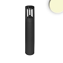 LED Pollerleuchte-4, IP54, 9W 3000K 330lm, Aluminium, sandschwarz, Hhe 60cm