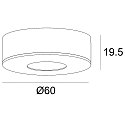 LED Ein- und Unterbauleuchte MiniAMP, rund, Ø 6cm, 24V DC, CRi >91, dimmbar, 3W 3000K 240lm 60°, Weiß