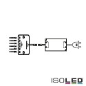 ISOLED MiniAMP LED Touch/Funk PWM-Dimmer, 1 Kanal, 6x Out, 12-24V DC, 5A, inkl. Fernbedienung (Reichweite 10 Meter)