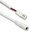 Adapter Rundstecker Female auf MiniAmp Female-Buchse, IP20, 2-polig, max. 3A, 10cm, Wei