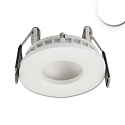 Recessed LED luminaire LUNA MiniAMP, indirect lightbeam,  7.5cm, 24V DC, dimmable, aluminium, white, 4W 4000K 200lm 120