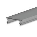 Accessory for profile PURE12 / PURE14 / STAIRS13 - cover COVER48, black / matt, 25% translucency, 200cm