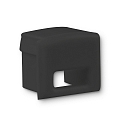 Accessory for profile SURF10 - endcap (1 pc.), EC82B, black, with cable opening