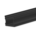 LED surface mount profile PURE12 S, aluminium, 200cm, black RAL 9005