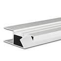 LED surface mount profile HIDE ASYNC, for 2 LED strips, direct/ indirect 50, aluminium, 200cm, white RAL 9003