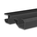 LED skirting board profile HIDE BOTTOM, for 2 LED strips, direct/ indirect, powder coated aluminium, IP20, white RAL 9003