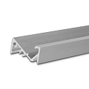 LED surface mount profile FURNIT6 S for furniture mounting, 42 tilted, aluminium, 200cm, anodized aluminium