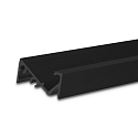 LED surface mount profile FURNIT6 S for furniture mounting, 42 tilted, aluminium, 200cm, black RAL 9005