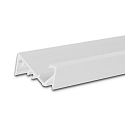 LED surface mount profile FURNIT6 S for furniture mounting, 42 tilted, aluminium, 200cm, white RAL 9003