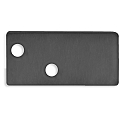 Accessory for profile FURNIT6 D / S - aluminium endcap EC95, incl. screws, black RAL 9005