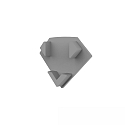 end cap E204 INNER CORNER corner inside, without cable hole, grey