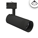 3-phase spot FOCUS ADJUST 24W swivelling, rotatable, switchable, focusable IP20, black 