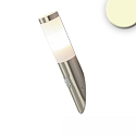 Au�enwandleuchte, IP44, inkl. E27 LED 9W 3000K 800lm, Edelstahl / Abdeckung satiniert, mit PIR-Sensor