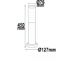 ISOLED bollard lamp cylindrical E27 IP44, dimmable