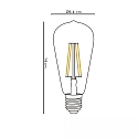 ISOLED LED filament lamp VINTAGE LINE LED EDISON ST64 ST64 switchable E27 7W 720lm 2700K 360 CRI 80-89 