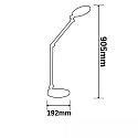 ISOLED desk lamp COLORSWITCH with jointed arm, CCT Switch, tiltable IP20, silver dimmable