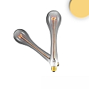 LED Deko-Filament VINTAGE LINE WATERDROP,  8cm / L 32cm, E27, 3.8W 2200K 240lm 360, CRi >90, schaltbar, Smoky klar