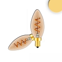 LED Deko-Filament Kerzenform VINTAGE LINE CANDLEBULB, E14, 4W 2200K 100lm 360, CRi 90, schaltbar, Amber klar