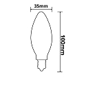 ISOLED Ampoule  filament forme bougie VINTAGE LINE C35 CANDLEBULB commutable C35 E14 3,5W 100lm 2200K 360 CRI 85 