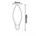 ISOLED LED Filament Kerzenform VINTAGE LINE LED CANDLEHUB, E14, 4W 2200K 140lm, Amber klar