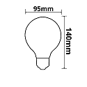 ISOLED Globe de filament d'ampoule VINTAGE LINE ROUNDBULB 95 commutable G95 E27 4W 200lm 2200K 360 CRI 85 