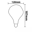 ISOLED LED Filament Globeform VINTAGE LINE LED ROUNDBULB A125 UNREGULAR, E27, 4W 2200K 200lm, Amber klar