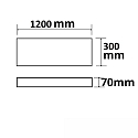 ISOLED Cadre de montage PANEL BACKLIGHT LINE / UGR<16 LINE 1200X300, blanche ISOLED Cadre de montage PANEL BACKLIGHT LINE / UGR<16 LINE 1200X300, blanche