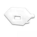 Tappo di chiusura CORNER11N - EC97 con foro per il cavo, Bianco