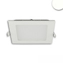 downlight square, flat, glare-reduced IP42, white dimmable