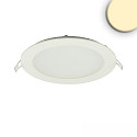 downlight flat, round, glare-reduced IP42, white dimmable
