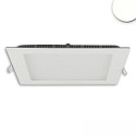 downlight square, flat, glare-reduced IP42, white dimmable