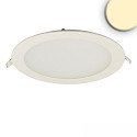 downlight flat, round, glare-reduced IP42, white dimmable