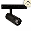 3-phase spot IP20, black dimmable