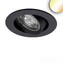 LED Einbauleuchte SLIM68, rund, 6W|6W, 24V DC, 2700-5700K, IP40, schwarz