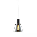 pendant luminaire concave E27 IP20, black