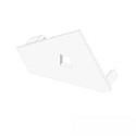 Tappo di chiusura EC111L (CORNER18) sinistra, Set di 1, con foro per il cavo, bianco