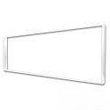 Zubehr fr LED Panels 30.8x124.5cm - Aufbaurahmen, Hhe 7cm, steckbare Schnellmontage, wei RAL 9016