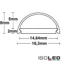 ISOLED cover COVER26 (T5/T8 EXCHANGE MODULE) - 115CM long, half round, opal, satined