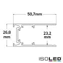 ISOLED Rail en applique TRACK48 SURFACE 4 pôles, fixation magnétique, noir