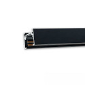 Rail en applique TRACK48 SURFACE FLAT plat, 4 pôles, fixation magnétique, noir