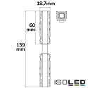 ISOLED Zubehör für NV-Stromschiene TRACK48 (alle Versionen) - Linear-Verbinder, 45° biegbar, stromführend, max. 6A, 4-polig