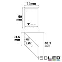 ISOLED Clip di montaggio TRACK48 RECESSED Set di 2, nero