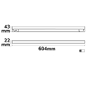 ISOLED LED Linearleuchte LINE+ 60cm fr NV-Schienensystem TRACK48, 48V DC, 20W 3000K 120, CRI90, schaltbar, schwarz