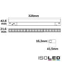 ISOLED Riflettori su rotaie GRID LINE+ 32CM - TRACK48 (DALI) rigido, controllabile da DALI, montaggio magnetico IP20, nero dimmerabile