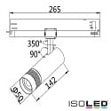 3-phase spot 12W - 20°-55° (DALI) rigid, DALI controllable, focusable IP20, black dimmable