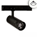 3-phase spot 24W - 20-55 (DALI) rigid, DALI controllable, focusable IP20, black dimmable